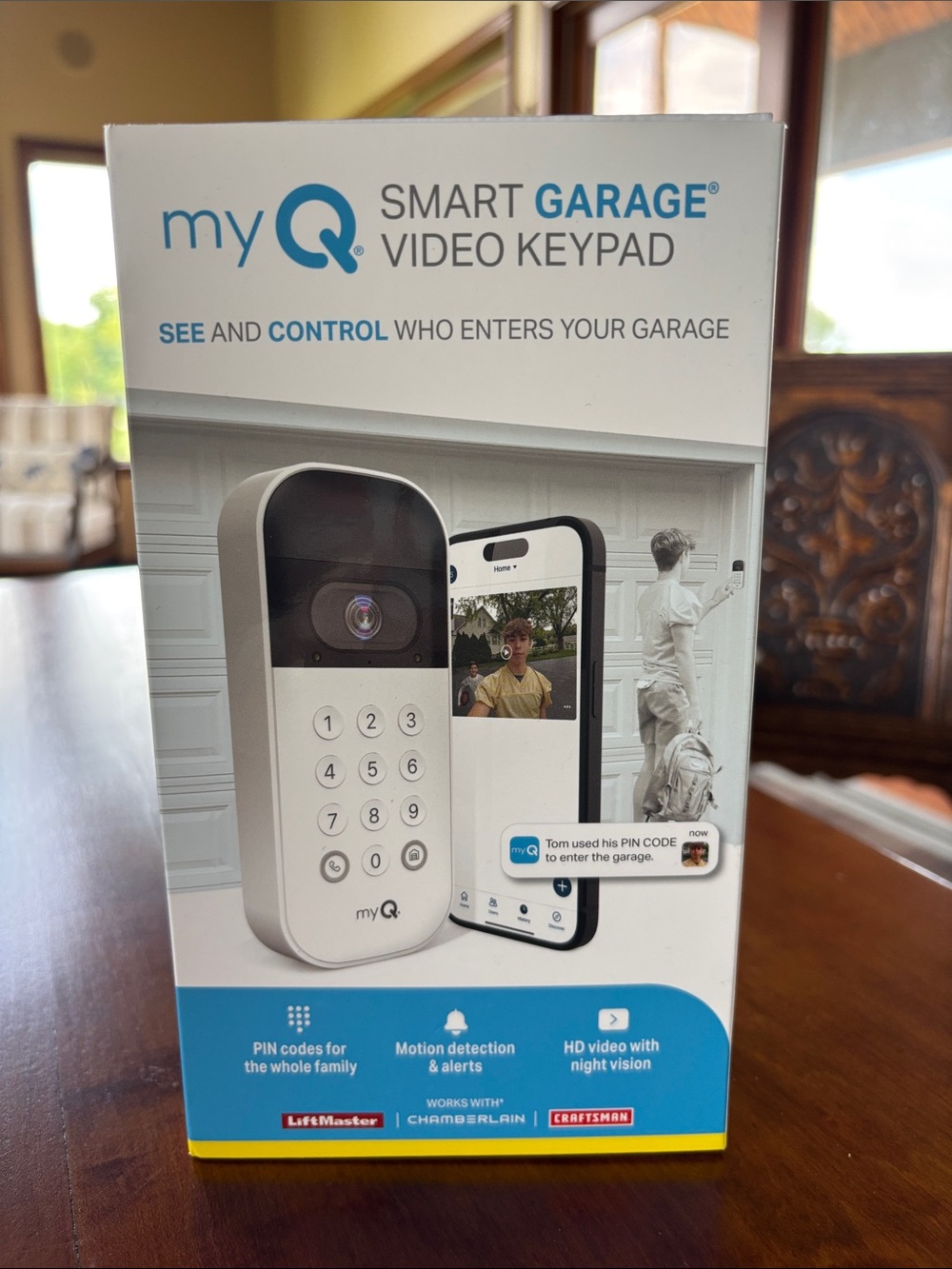 myQ Smart Garage Door Keypad - White/Gray